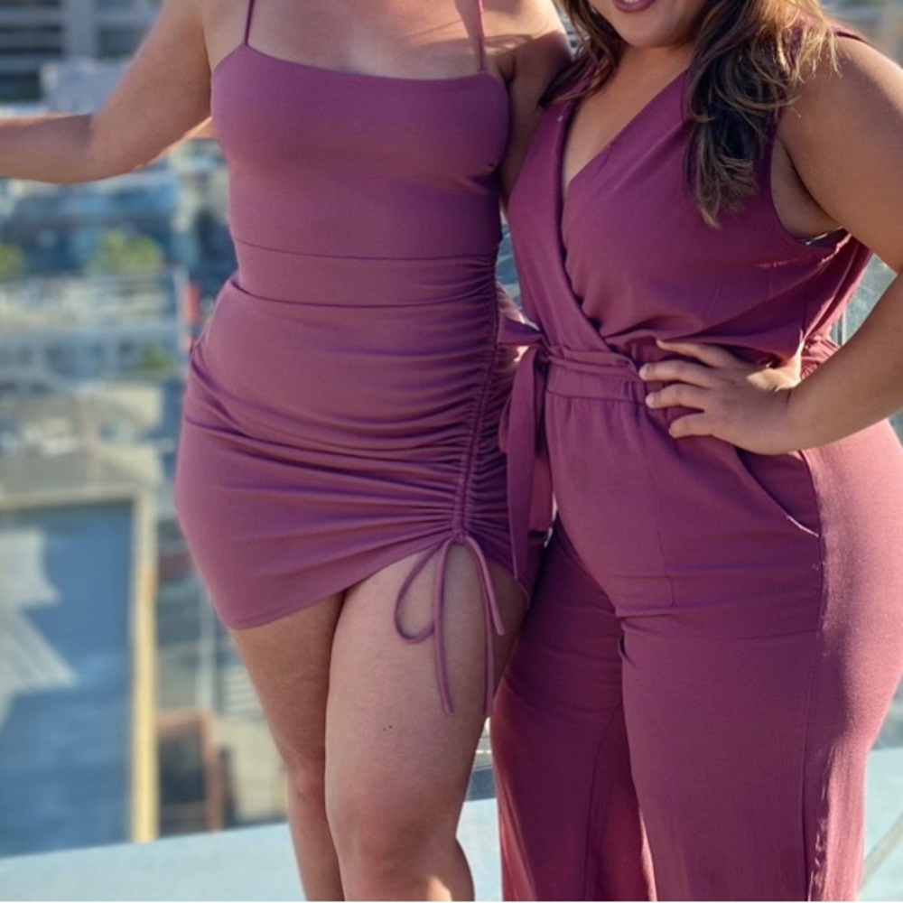 Mauve mini dress